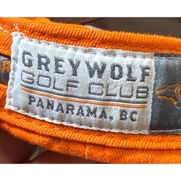 Greywolf Golf Club Baseball Cap Adjustable Orange Gray 100% Cotton Panorama BC - Picture 9 of 10